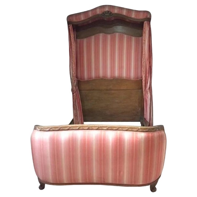 French Louis XVI Style Bed in Walnut, 1890s For Sale