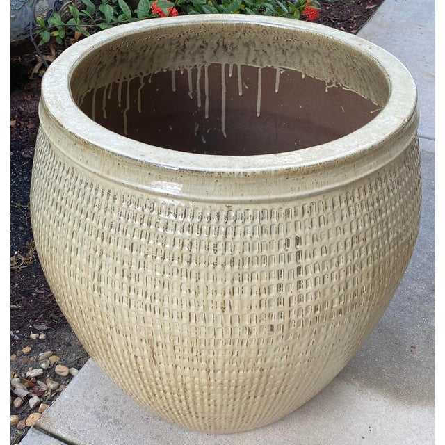 Large Stoneware Garden Planter / Table Base For Sale - Image 10 of 12