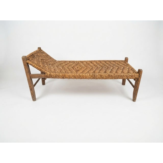 Wood Rustic Hand-Woven Wicker Daybed For Sale - Image 7 of 7