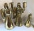 Vintage set of brass Angel shaped candleholders- great Holiday decor! Measurements are of largest one.