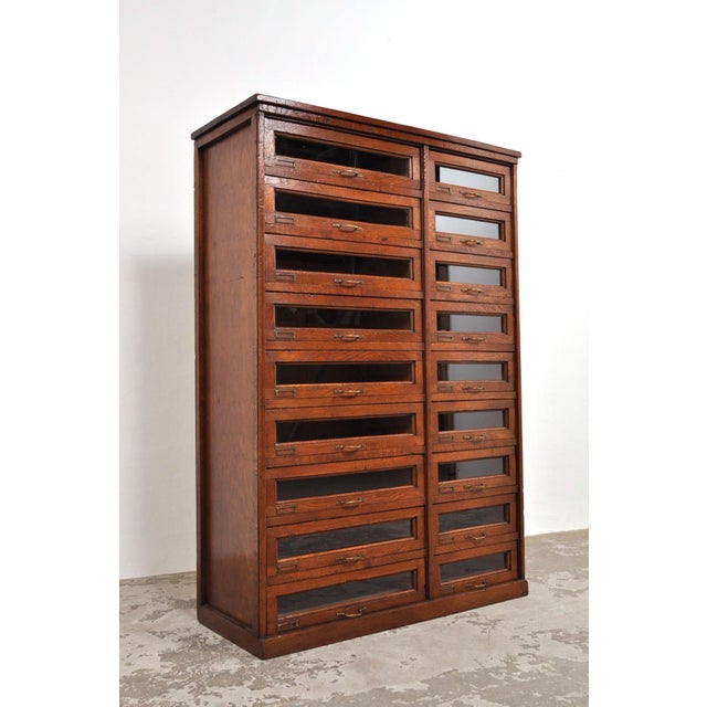 Antique Haberdashery Chest of Drawers in Oak, 1880s For Sale - Image 3 of 12