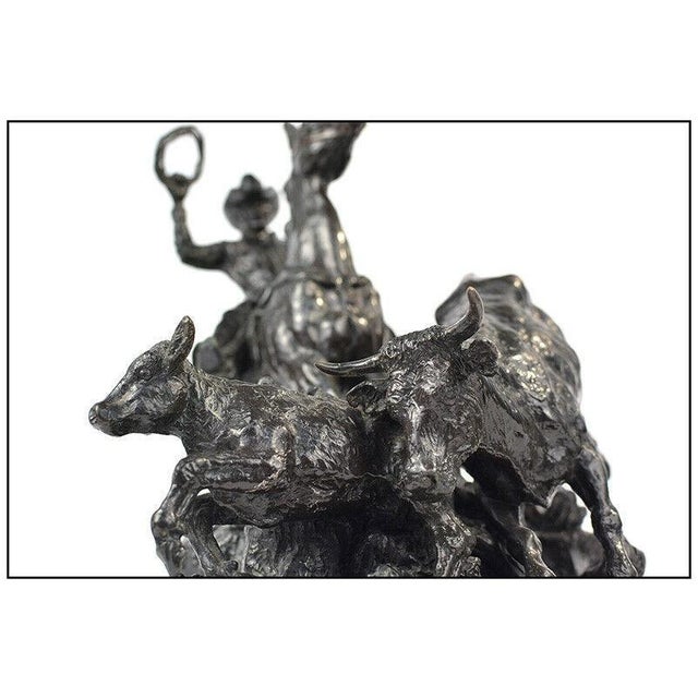 The artwork here, "On The Run Paradise", is a remarkable depiction of a cow on the loose that is about to be lassoed,...