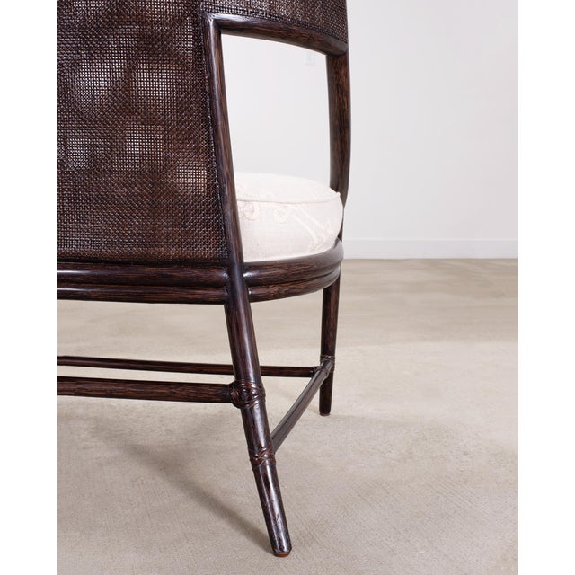 Barbara Barry for McGuire Rattan Cane Settee and Armchair For Sale - Image 16 of 18