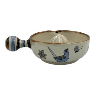 1950s Folk-Art Ken Edwards Mexican El Palomar Tonala Hand Painted Citrus Juicer For Sale