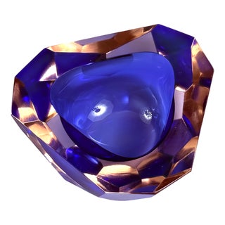 Large Murano Glass Ashtray in Sommerso Technique, Italy, 1960s For Sale