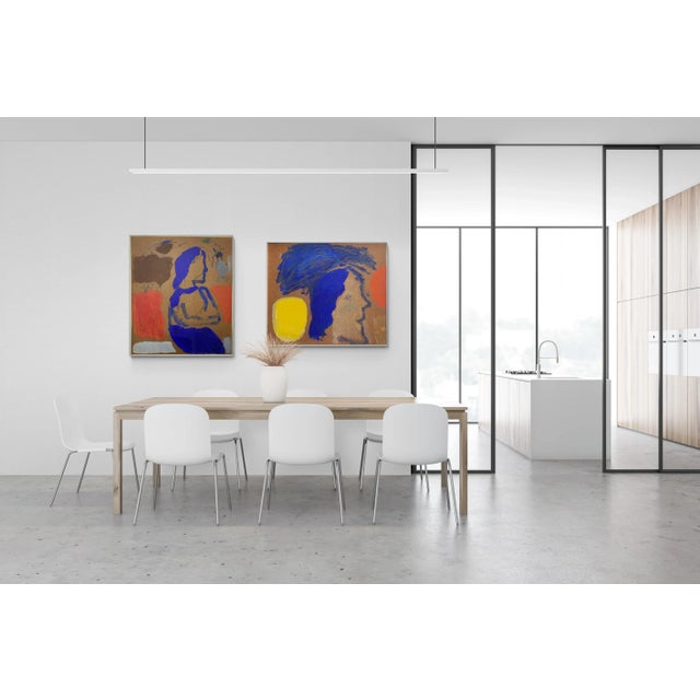 Wood 1960s Figurative Oil Painting "Crossed Arms" For Sale - Image 7 of 8