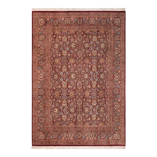 Floral Pak-Persian Maroon/Green Wool Rug - 8'0'' X 10'1'' For Sale