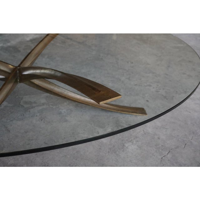 Gray Sculptural Bronze Coffee Table by Michel Mangematin, France, 1960s For Sale - Image 8 of 9