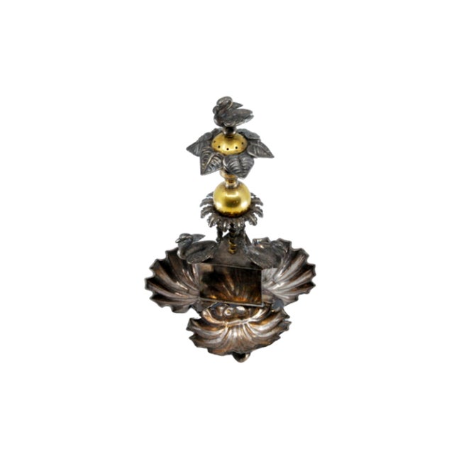 Silver Toothpick Holder with Three Shell-Shaped Holders For Sale - Image 12 of 12