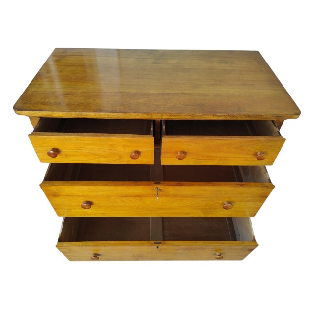 Restored Antique 19th-Century American Empire Chest of Drawers For Sale - Image 10 of 11