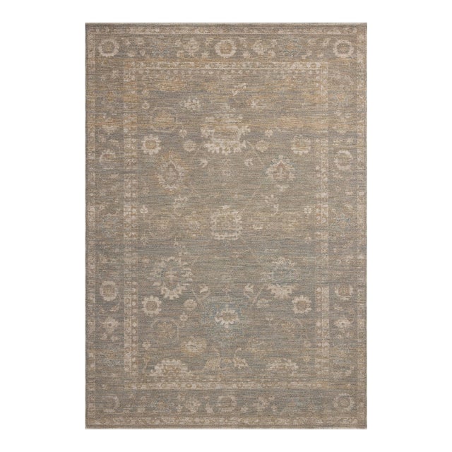 Chris Loves Julia x Loloi Louisa Lagoon / Ivory 2'-7" x 8'-0" Runner Rug For Sale