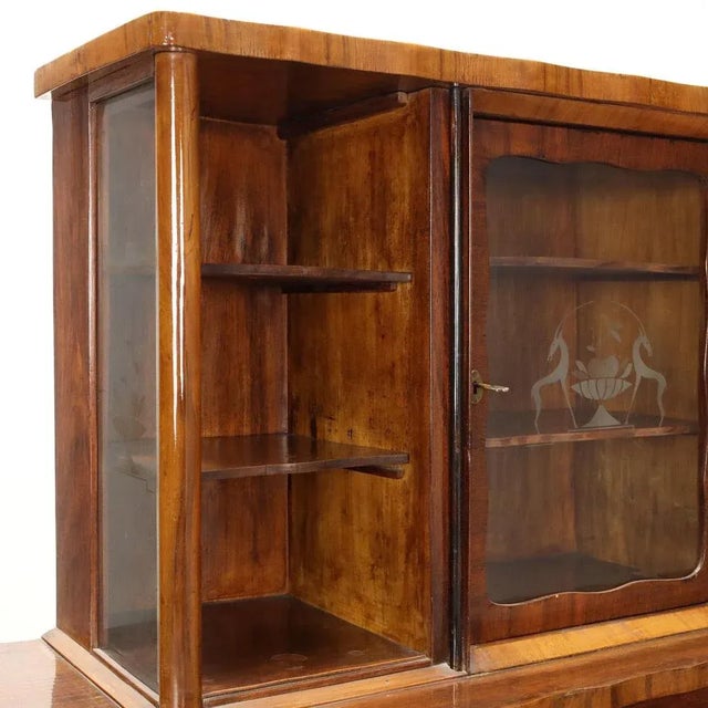 Vintage Showcase Walnut, Italy, 1930s For Sale - Image 4 of 11