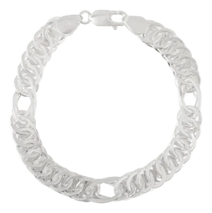Caratandher Cuban Link Chain Solid Silver Bracelet for Him- Christmas Gifts