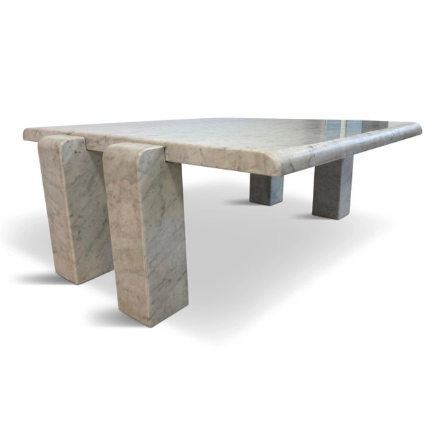 Italian Coffee Table in Carrara Marble from Skipper, 1970s For Sale - Image 3 of 8