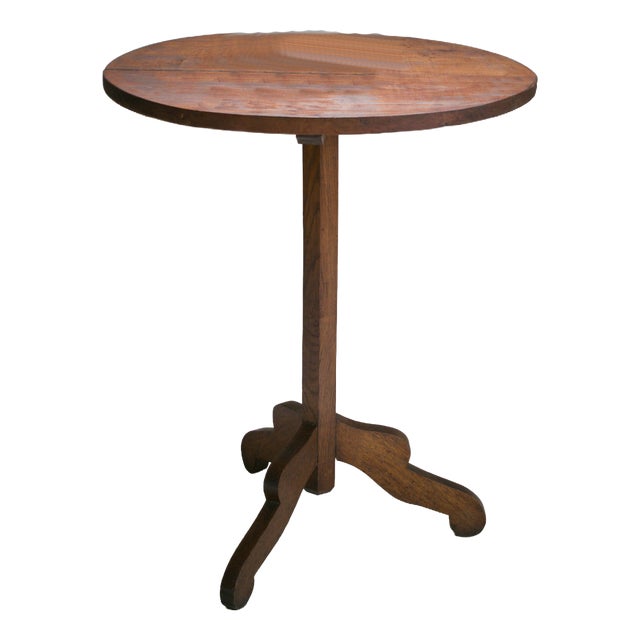 Vintage French Vernacular Pedestal Table, 1920s For Sale