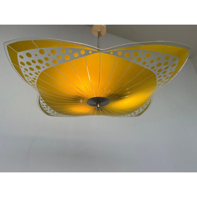Mid-Century Glass Pendant by Napako, Czechoslovakia, 1970s. For Sale - Image 3 of 8