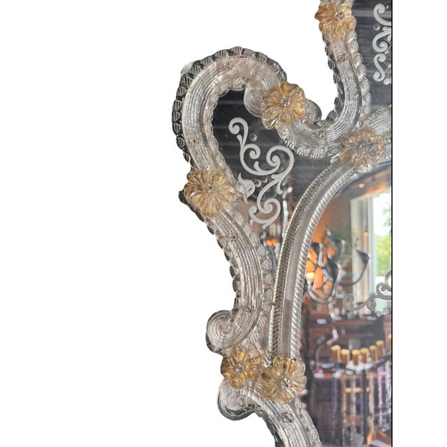 Early 20th Century Early 20th Century Venetian Murano Art Glass Girandole Mirror For Sale - Image 5 of 15