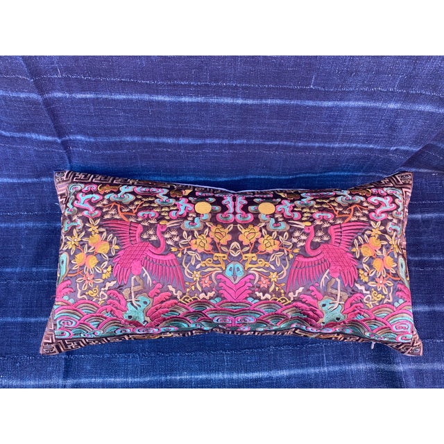 Hollywood Regency Brown & Gold Silk Embroidered Chinoiserie Boudoir