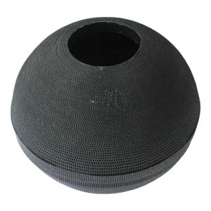 1980’s Postmodern Corrugated Cardboard Black Vase