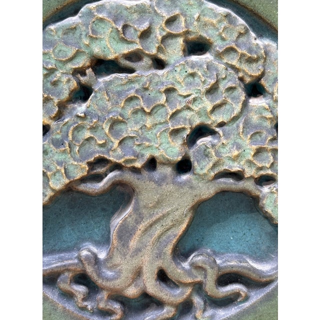 Arts & Crafts Antique Arts & Crafts Tree of Life Rookwood Plaque For Sale - Image 3 of 8