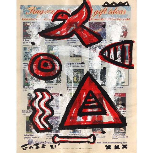2020s Decode This Please - Original Pop Street Art Acrylic Painting on Newspaper by Gary John For Sale - Image 5 of 6