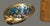 Vintage Bohemian Art Glass Gilded Hand Painted Enamel Floral Trinket Holder For Sale - Image 4 of 6