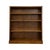 This mid-century modern bookcase features a rich, warm wood finish highlighting subtle burl-like grain variation...