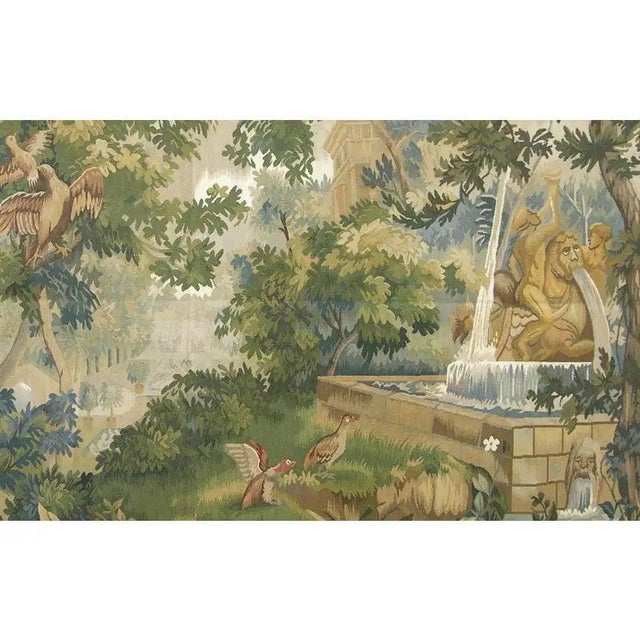 Tan Vintage Tapestry With Birds For Sale - Image 8 of 9