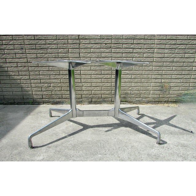 Late 20th Century Eames Aluminum Group Table by Herman Miller, Marble Top For Sale - Image 9 of 12