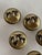 Late Meiji Era Hand Painted Geisha Satsuma Button Set of 5 For Sale - Image 4 of 10