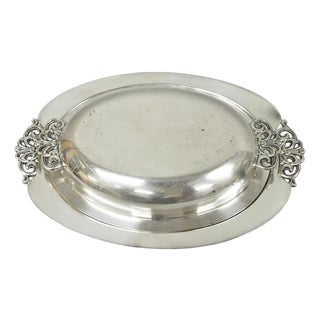 Vintage Reed & Barton Nordic 1152 Silver Plated Covered Vegetable Serving Dish For Sale