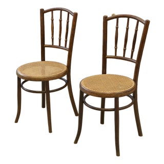 Bentwood Bistro Chairs from Fischel, 1930s, Set of 2 For Sale