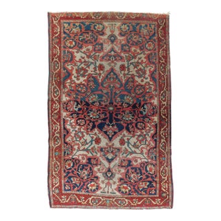 1920s Antique Persian Ferghan Rug, 3'2"x 5'1" For Sale