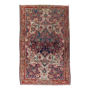 1920s Antique Persian Ferghan Rug, 3'2"x 5'1"