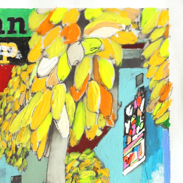 Contemporary Art World Gone Bananas - Original Contemporary Pop Art Mixed Media Painting on Paper by Fabio Coruzzi For Sale - Image 3 of 7