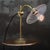 1950s French Holophane Glass and Brass Desk Light For Sale - Image 5 of 9