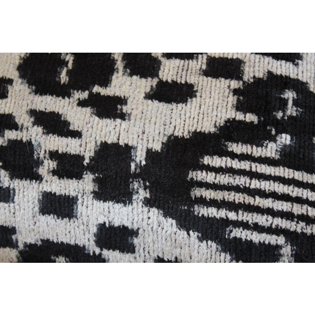 Contemporary Velvet Ikat Bohemian Throw Pillow For Sale - Image 4 of 8