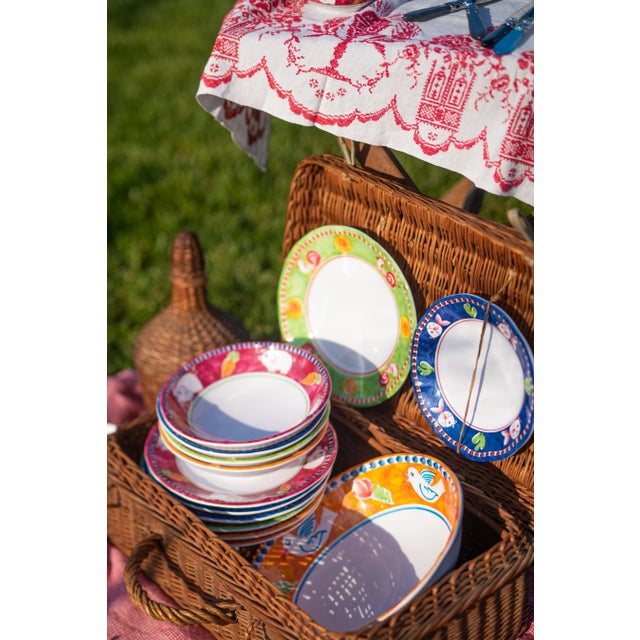 2020s VIETRI Melamine Campagna Pesce Four-Piece Place Setting Dinnerware Set, Service for One For Sale - Image 5 of 11