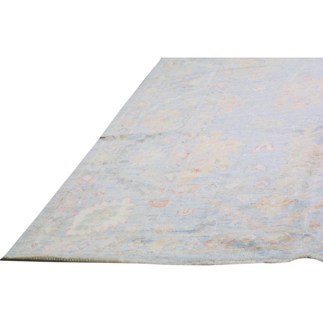 Oushak Hand Knotted Wool Rug, 9'8"x14' For Sale In New York - Image 6 of 6