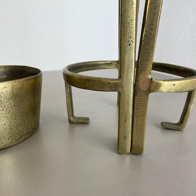 Hollywood Regency Brutalist Brass Umbrella Stand, Italy, 1970s For Sale - Image 17 of 18
