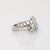 Mid-Century Modern Mid Century 4ct Diamond Ring Sz 7 Marquise Cluster & Baguette Platinum Band For Sale - Image 3 of 6