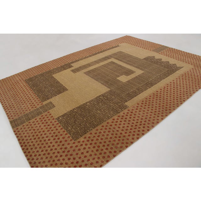 Hand-knotted in wool, this 9x12 contemporary rug joins Rug & Kilim’s Art Deco collection. It showcases an architectural...