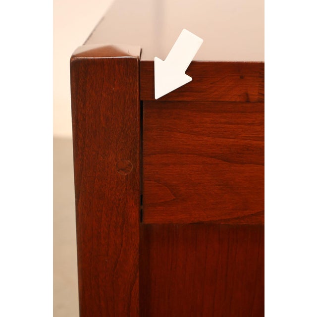 Stickley Mission Collection Pair Of Cherry Three Drawer Nightstands For Sale - Image 12 of 18