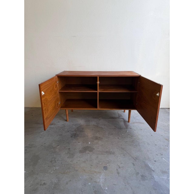 Mid-Century Modern Vintage Danish Teak Sideboard Cabinet – Mid-Century Modern Storage Credenza 1960s For Sale - Image 3 of 10