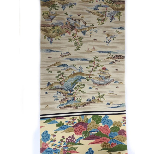 Green Vintage Japanese Silk Tango Chirimen Kimono Fabric Bolt 14 Patterns 14.5 Yards For Sale - Image 8 of 17