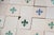 Baroque 1900s Portuguese Large Antique Fleur-De-Lis & Plain White Tiles Set of 77 For Sale - Image 3 of 18