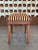 Mid-Century Modern 1950's Walnut and Velvet Striped Bench For Sale - Image 3 of 8
