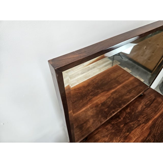 Art Deco Walnut Burl Sideboard with Mirror, 1940 For Sale - Image 4 of 18