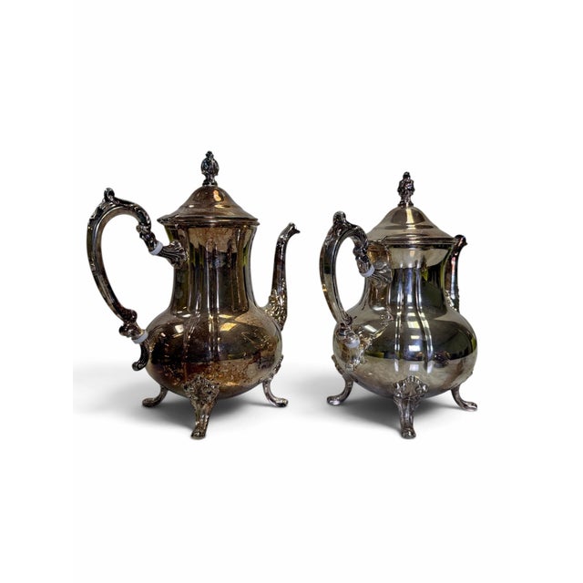 Towle Silversmiths Vintage Towle "Grand Duchess" Silver-Plated Tea & Coffee Service - 4 Pieces For Sale - Image 4 of 6