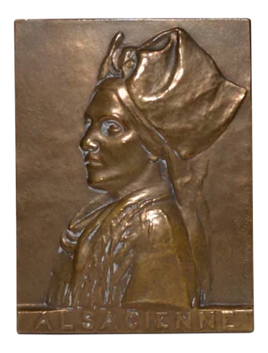 French Medallion "Alsacienne" Traditional French Dress by Ernesta Robert-Merignac c.1910